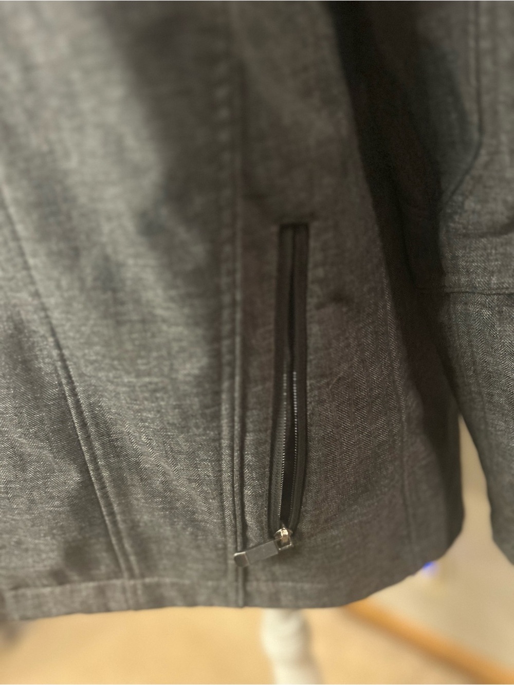BKE est 1967 softshell hooded jacket women medium charcoal gray fleece full zip - Picture 5 of 11